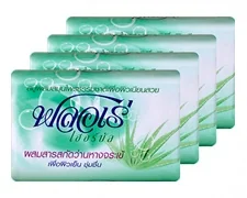 ฟลอเร่เฮอร์บัลสบู่สูตรผสมว่านหางจระเข้ 80 ก. แพค 4 ก้อน
