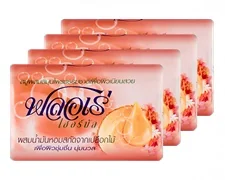 ฟลอเร่เฮอร์บัลสบู่สูตรแก่นจันทน์ 80 ก. แพค 4 ก้อน