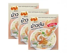 มาม่าข้าวต้มคัพซอง รสกุ้งกระเทียม แพค 3 ซอง