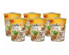มาม่าข้าวต้มคัพหมูกระเทียมพริกไทย แพค 6 ถ้วย
