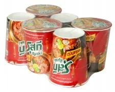 รุสกีบะหมี่คัพรสต้มยำกุ้ง 6 ถ้วย